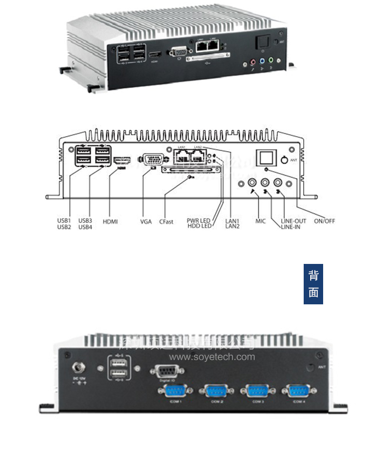 研華緊湊型嵌入式工控機ARK-2120L 含4G內(nèi)存 500G硬盤