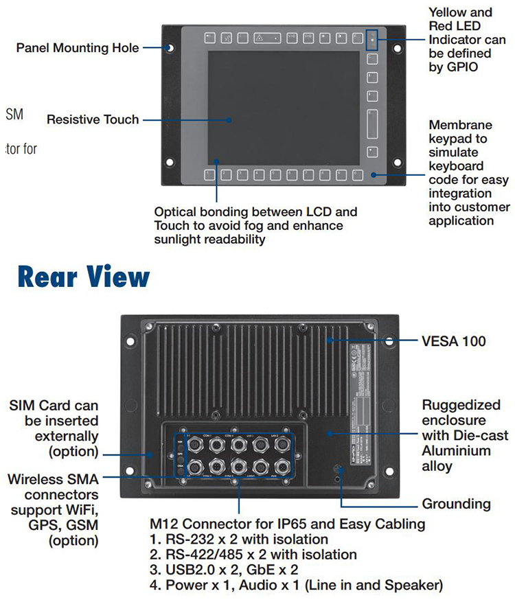 研華 C1D2/EN 50155認(rèn)證 行業(yè)專用平板電腦及人機界面 TPC-8100TR