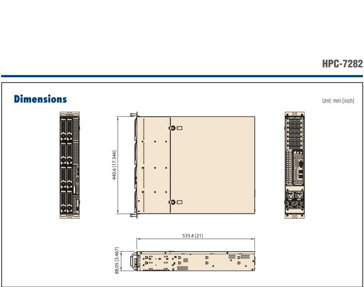 研華HPC-7282 2U 機(jī)架式機(jī)箱，適用于 Micro/ATX 服務(wù)器主板，支持8個(gè)2.5寸/3.5寸熱插拔硬盤(pán)，7個(gè)半高擴(kuò)展槽