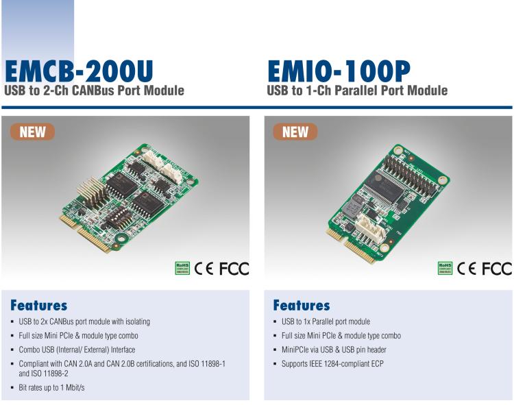 研華EMIO-100P 并行模塊，1 路，USB I/F