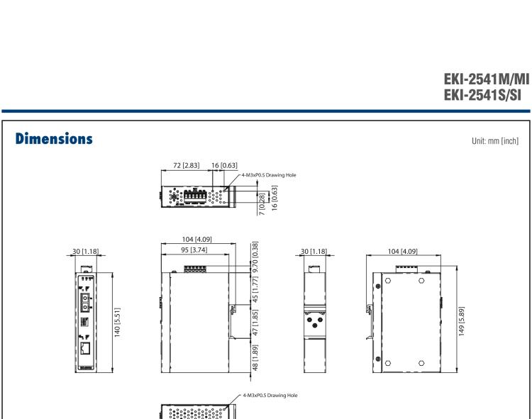 研華EKI-2541M 工業(yè)級百兆多模光電轉換器