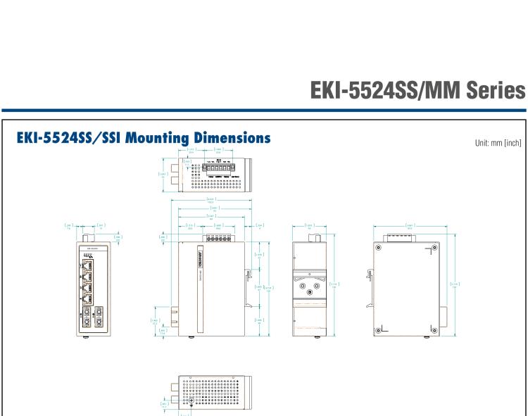 研華EKI-5524MMI 2光4電百兆ProView(組態(tài))系列工業(yè)以太網(wǎng)交換機(包含單模/多模、SC/ST接口)