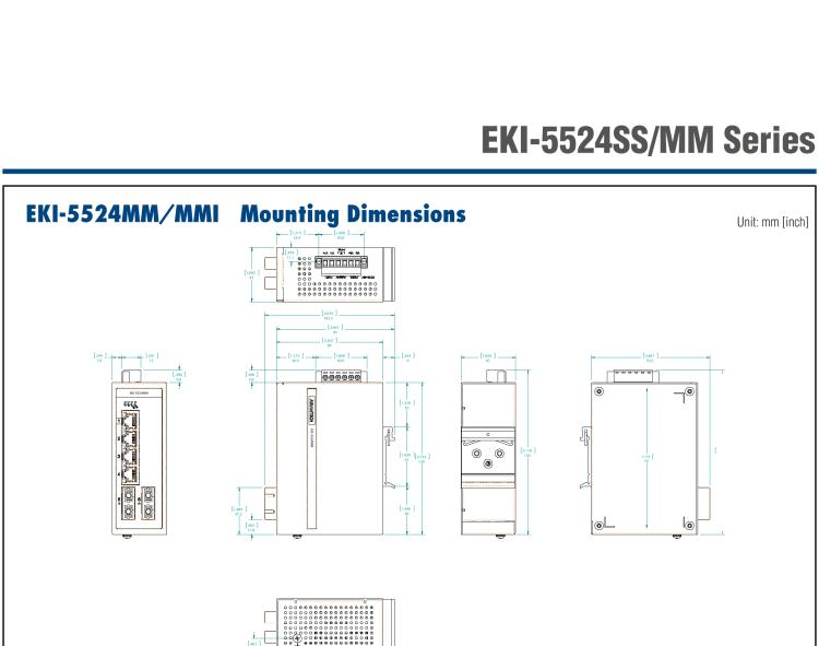 研華EKI-5524MMI 2光4電百兆ProView(組態(tài))系列工業(yè)以太網(wǎng)交換機(包含單模/多模、SC/ST接口)