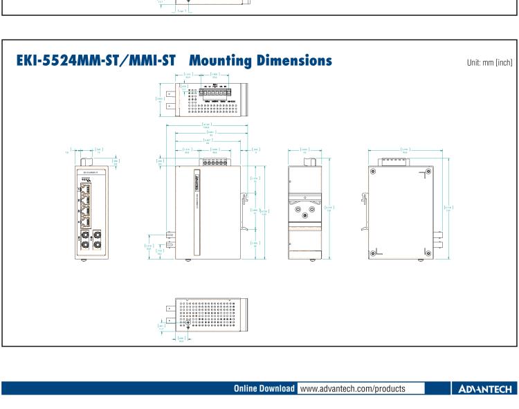 研華EKI-5524MMI 2光4電百兆ProView(組態(tài))系列工業(yè)以太網(wǎng)交換機(包含單模/多模、SC/ST接口)