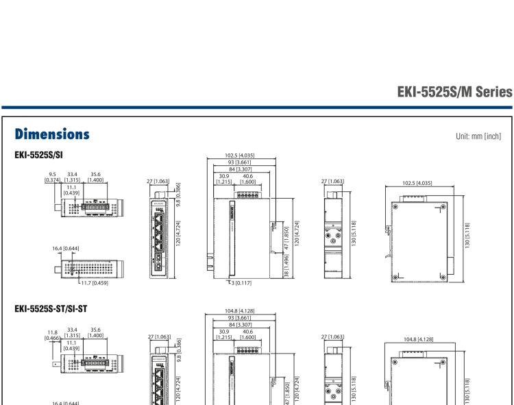 研華EKI-5525SI 1光4電百兆ProView(組態(tài))系列工業(yè)以太網(wǎng)交換機(jī)（包含單模/多模、SC/ST接口）