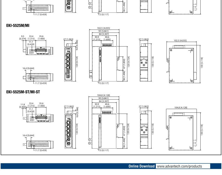 研華EKI-5525SI 1光4電百兆ProView(組態(tài))系列工業(yè)以太網(wǎng)交換機(jī)（包含單模/多模、SC/ST接口）
