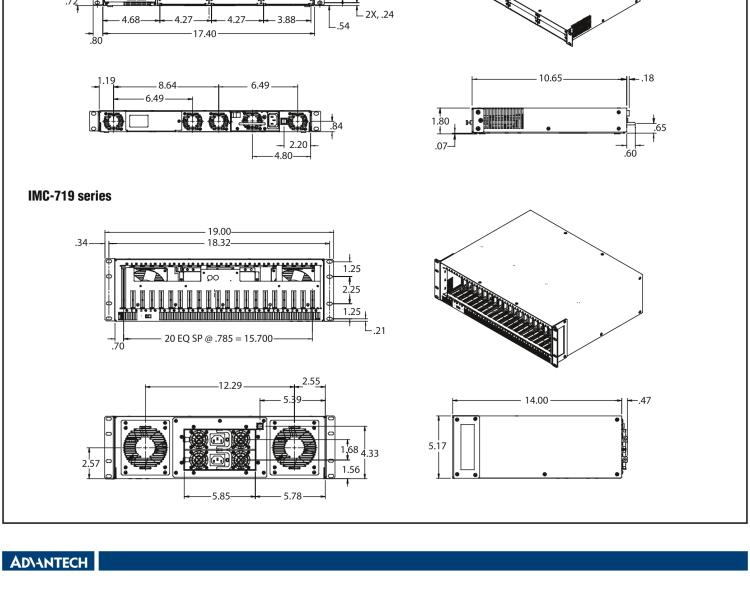 研華BB-850-10953-2DC 6 插槽 SNMP 可托管機(jī)箱，帶 2 個直流電源模塊