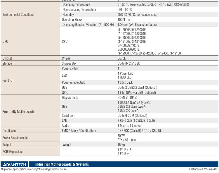 研華EPC-B3588 適配Intel 第12代 Core i 系列處理器，搭載Q670E芯片組?？纱钆銷VIDIA? RTX-A4500顯卡。3U高度，提供高端圖像處理應(yīng)用的解決方案。