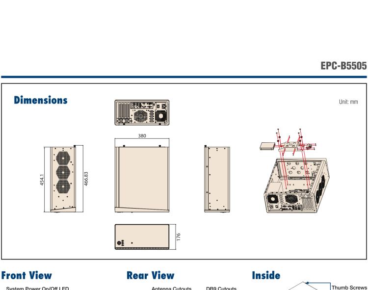 研華EPC-B5505 適配Intel? 第6/7代 Core ? i/Xeon E3系列處理器，搭載H110芯片組。標(biāo)準(zhǔn)4U上架，廣泛適用于各種行業(yè)。