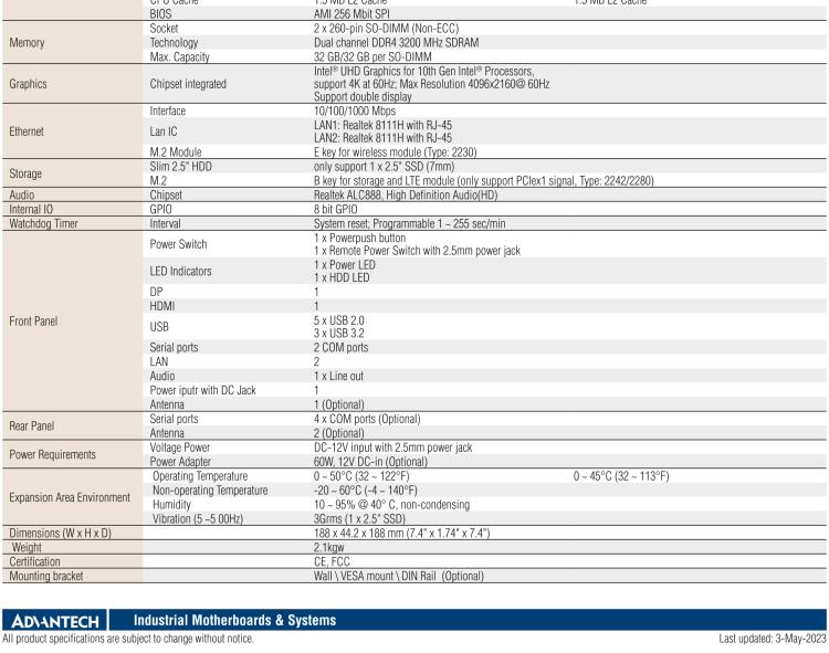 研華EPC-T4218 適配Intel 第8代 賽揚/凌動系列處理器。1U超薄高度，無風扇系統(tǒng)，性能強勁，性價比高。