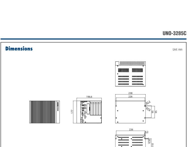 研華UNO-3285C 搭配Intel? Core?處理器，4×PCI(e) 擴(kuò)展槽，2 x GbE, 2 x mPCIe, HDMI, DVI-I