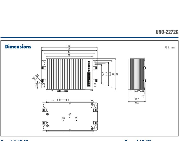 研華UNO-2272G 袖珍型嵌入式工控機(jī)，搭配Intel? Atom?處理器，1 x GbE, 2 x mPCIe, VGA/HDMI