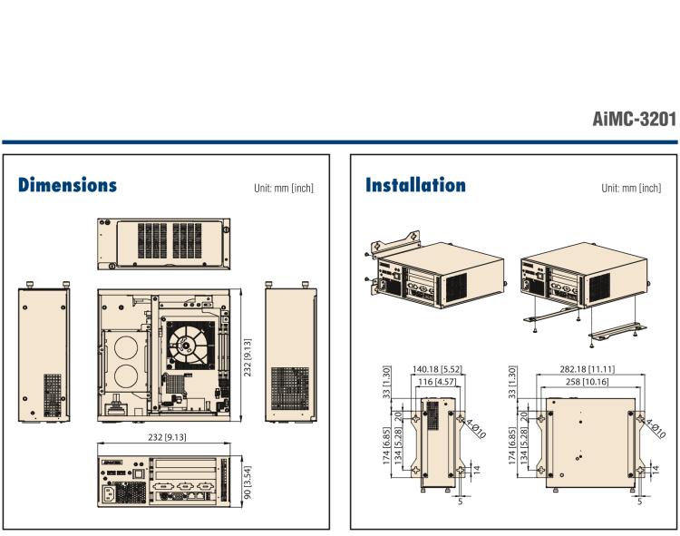 研華AIMC-3201 智能微型計(jì)算機(jī)，支持英特爾酷睿? i7/i5/i3 CPU，H81芯片組, 2個(gè)擴(kuò)展槽, 250W 80Plus 電源