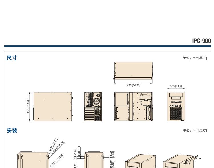研華IPC-900 經(jīng)典款壁掛式機箱，支持ATX/uATX母板