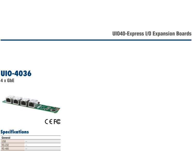 研華UIO-4030 UIO40-Express I/O 擴(kuò)展卡，支持 1 2 wires RS-232, 1 RS-485 和 8 GPIO (-24~24V input level)