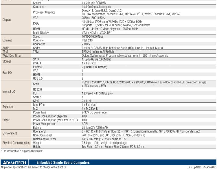 研華PCM-9366 Intel 第六代Atom?奔騰N4200賽揚(yáng)N3350，3.5寸單板電腦