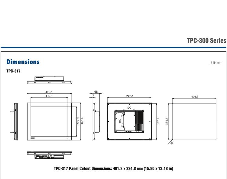 研華TPC-315 15英寸XGA TFT LED LCD觸摸屏電腦，搭載第八代Intel?Core? i3/ i5/ i7處理器，內(nèi)置8G DDR4 RAM