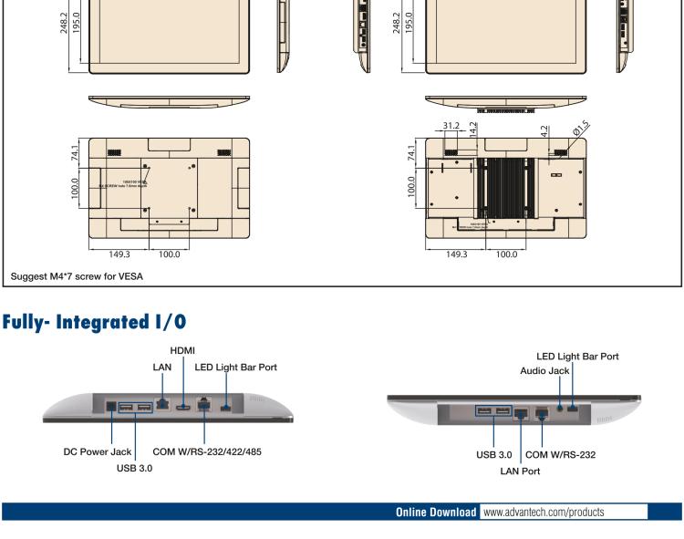 研華UTC-115H 15.6" 多功能觸控一體機(jī)，搭載 Intel? Core? i5-8365UE