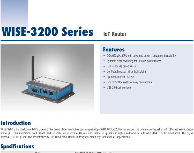研華WISE-3240 研華EPD電子紙專用工業(yè)網(wǎng)關(guān)，以太網(wǎng)、 WIFI（AP）、Zigbee，專為智能城市、工業(yè)4.1應(yīng)用而設(shè)計。