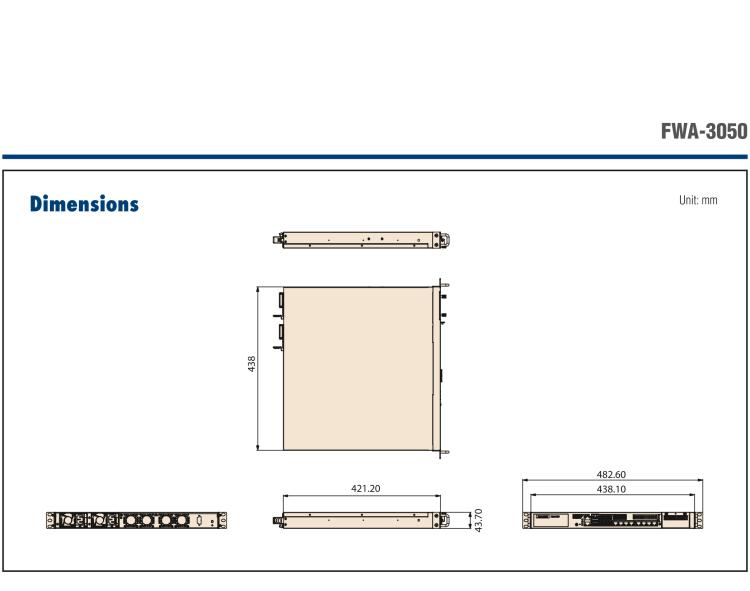 研華FWA-3050 基于Intel?Xeon D-2100系列處理器，用于uCPE和下一代防火墻的遠(yuǎn)程可管理1U網(wǎng)絡(luò)應(yīng)用平臺